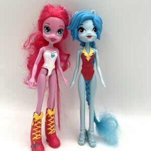 Hasbro My Little Pony Equestria Girls Pinkie Pie & Rainbow Dash 9” Lot of 2